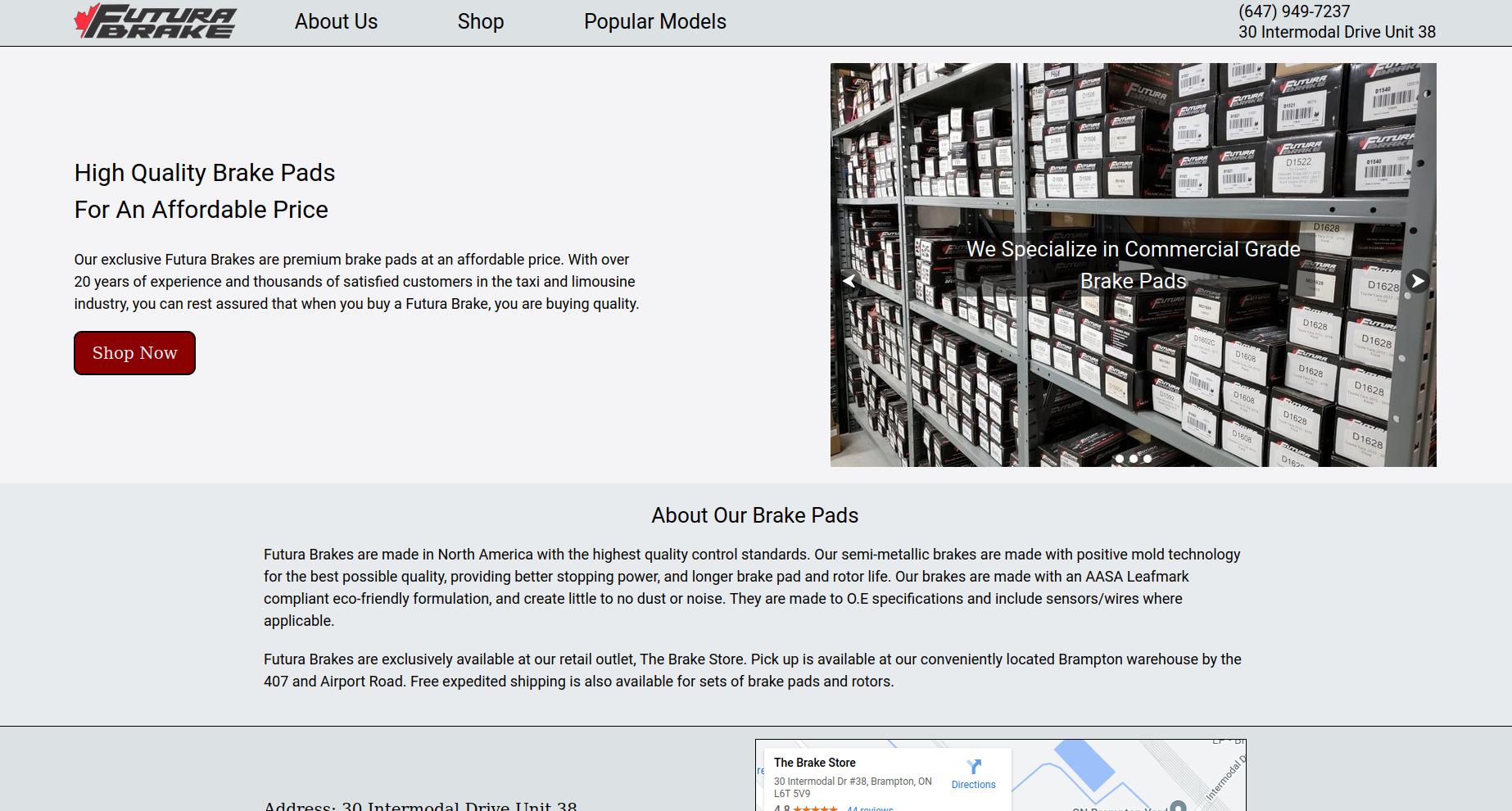 Futura Brake website